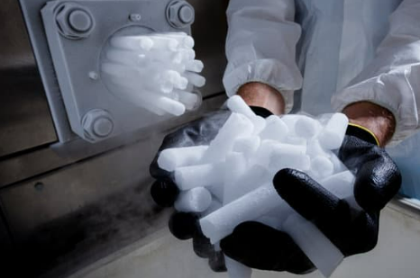 Dry Ice Safety increased by wearing gloves and using CO2 Sensors 